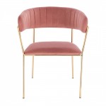  Nordic Style Luxury Beauty Chair Velvet Pink color - 5400243 NORDIC STYLE COLLECTION