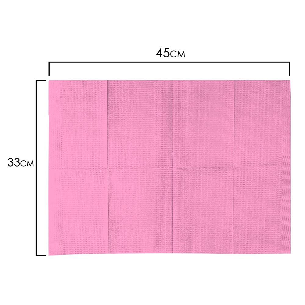 Disposable towels Three-layer pink box 125 pcs - 1080812 OTHER CONSUMABLES-NAILS FORMS-TIPS-EDUCATIONAL MATERIAL