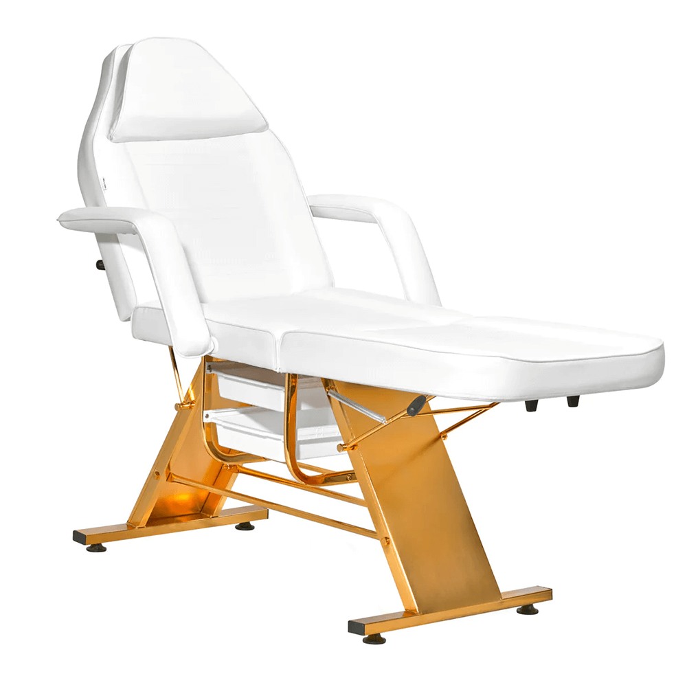 Professional tattoo & aesthetic chair Gold White-0148493