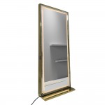 Privilege Full Length Salon Mirror Led Light  Gold-6991203 WAITING-RECEPTION & HAIRDRESSING CONSOLE-MIRRORS