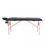 Folding Wooden Massage Bed 2 Seat Black- 9030102 STANDARD BEDS - PORTABLE BEDS