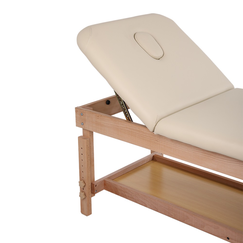 Luxury Spa Bed with adjustable height and recline Wooden Beige- 9030130 