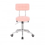 Professional manicure & cosmetic stool Comfort Pink-Silver- 5400275