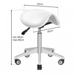 Professional aesthetic stool without back white - 0123399 STOOLS WITHOUT BACK