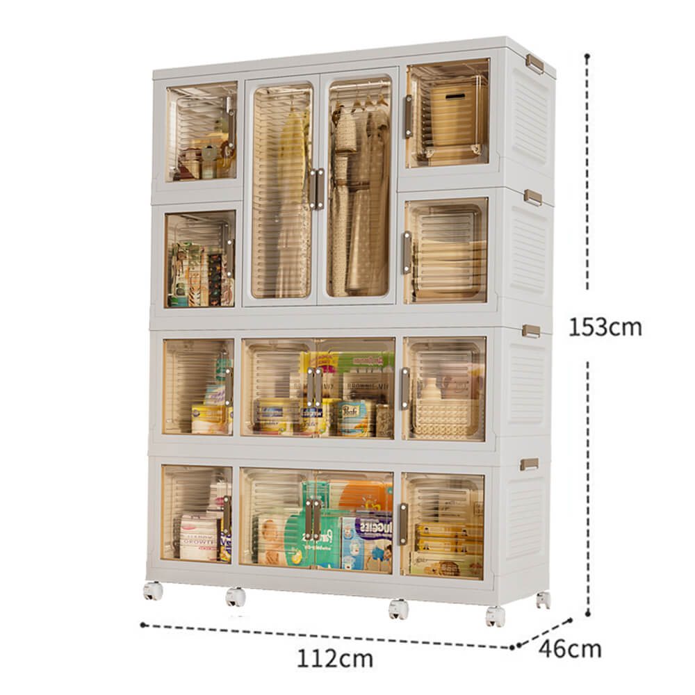 Vanity Closet L White 112*46*153cm- 6930337 COSMETIC STORAGE BOXES