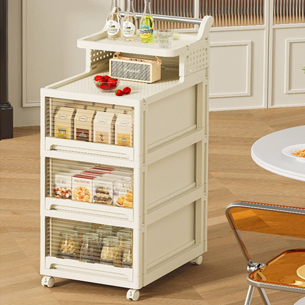 Vanity Storage Station 3 чекмеджета Бежово 40*32*98см - 6930347