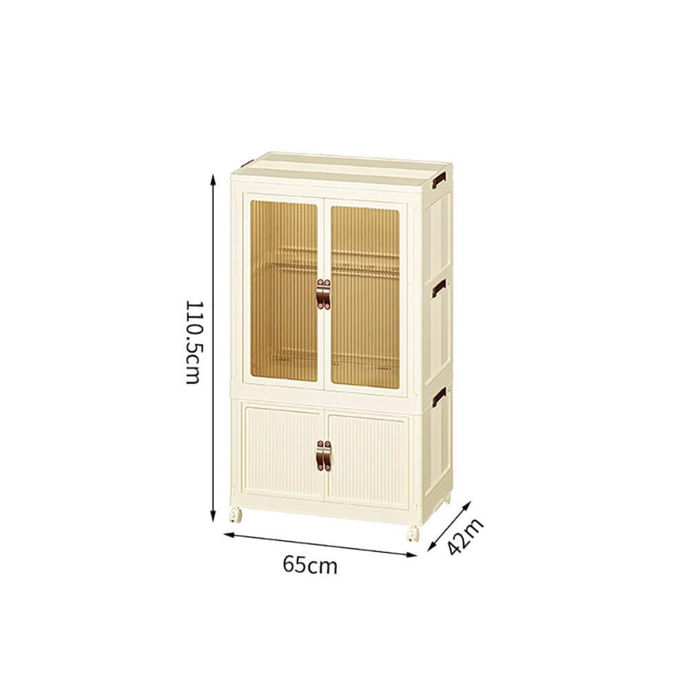 Vanity Storage Station Beige 65*42*110.5cm - 6930386 COSMETIC STORAGE BOXES