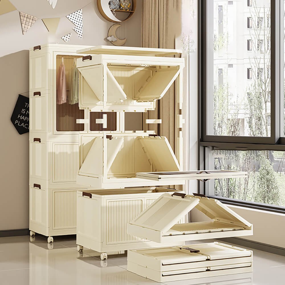 Vanity Storage Station Beige 65*42*110.5cm - 6930386 COSMETIC STORAGE BOXES