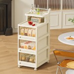 Vanity Storage Station 3 чекмеджета Бежово 40*32*98см - 6930347