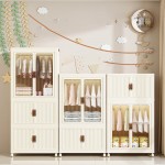 Vanity Storage Station Beige 65*42*110.5cm - 6930386 COSMETIC STORAGE BOXES