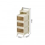 Vanity Storage Station 3 чекмеджета Бежово 40*32*98см - 6930347