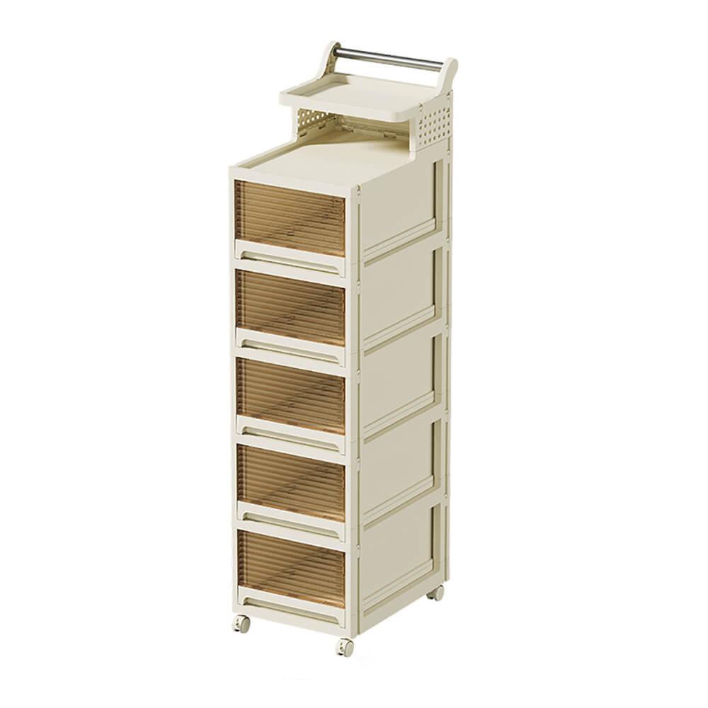 Vanity Storage Station 5 drawers Large Beige 49*36*144cm - 6930352 COSMETIC STORAGE BOXES