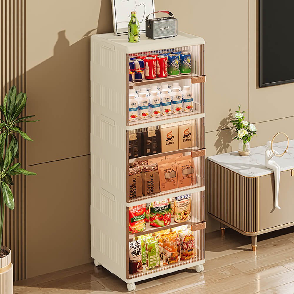 Professional Storage Station 3 Layers Beige 41*34.5*104cm - 6930372 COSMETIC STORAGE BOXES