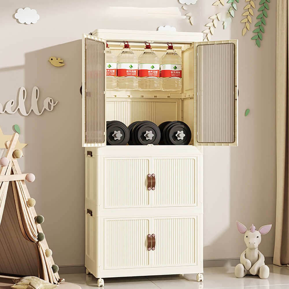 Vanity Storage Station Beige 65*42*145cm - 6930387 COSMETIC STORAGE BOXES