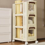 Vanity Storage Station 3 Layers Beige 51*25*75cm -6930362 COSMETIC STORAGE BOXES