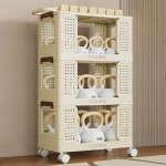 Vanity Storage Station 3 Layers Beige 51*25*75cm -6930362 COSMETIC STORAGE BOXES