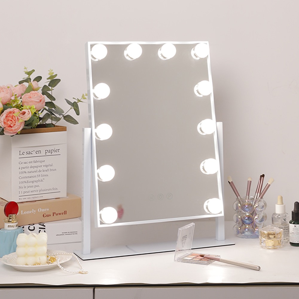 Led Hollywood Mirror with 12 Lamps 30x41cm-6900218