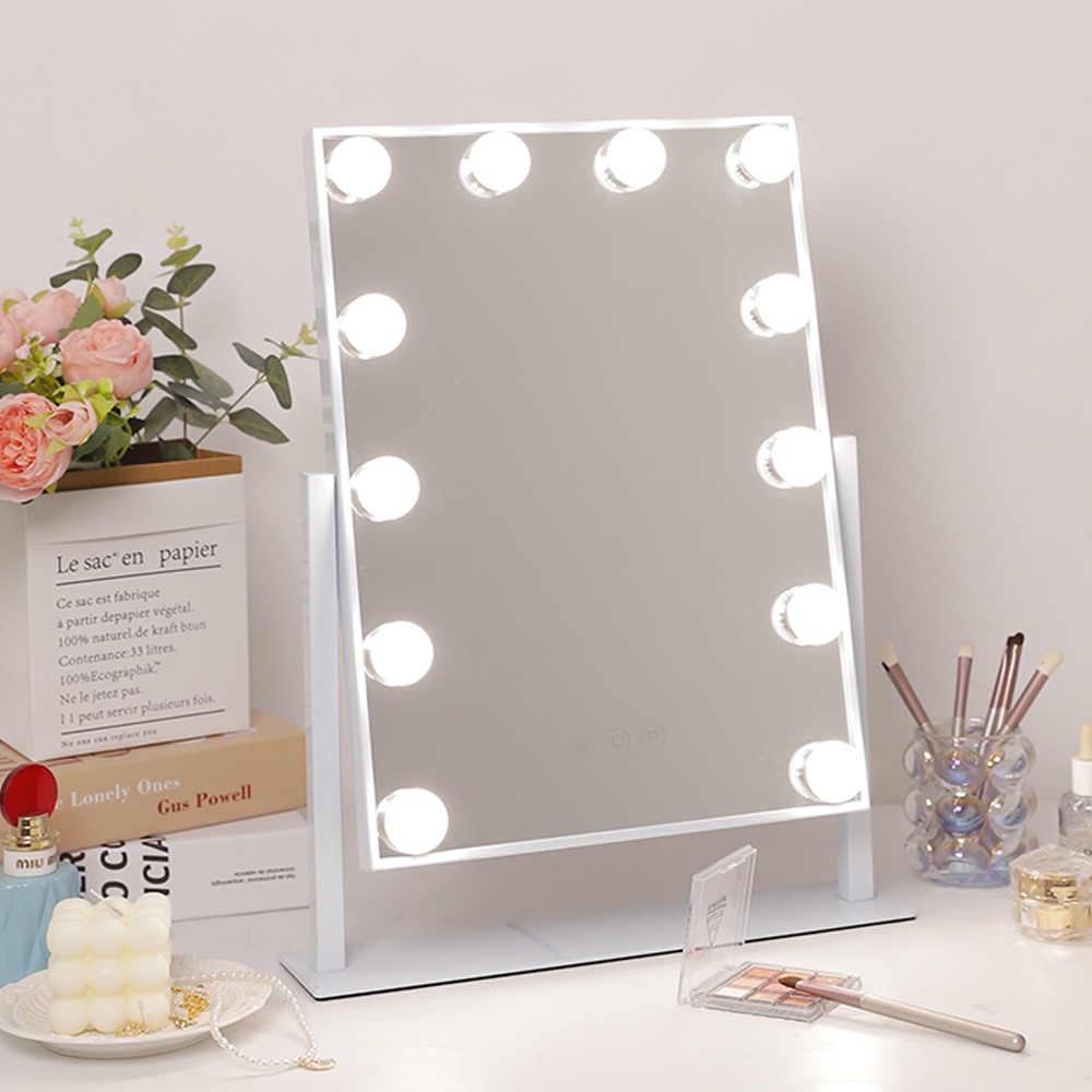 Led Hollywood Mirror with 12 Lamps 30x41cm-6900218