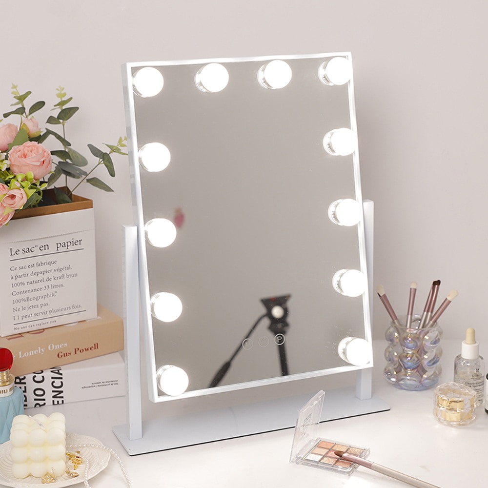 Led Hollywood Mirror with 12 Lamps 30x41cm-6900218