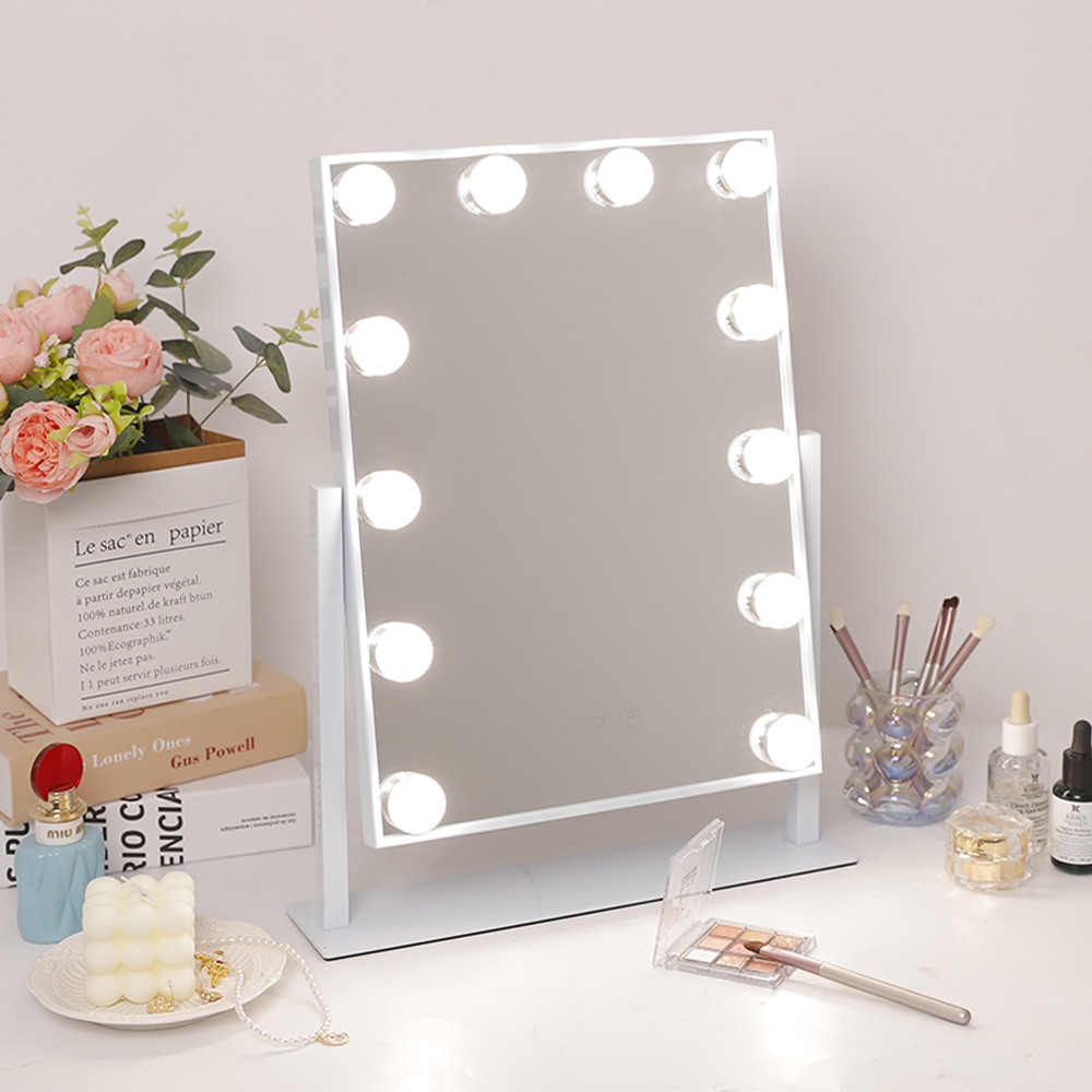 Led Hollywood Mirror with 12 Lamps 30x41cm-6900218